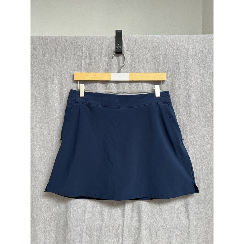 Columbia PFG Active Short Skort Skirt Womens Sz M Navy Blue Fishing Running